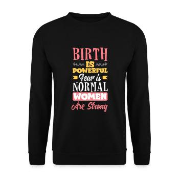 Doula Geschenk Doula Doulas - Unisex Pullover - Schwarz - Vorne - Alina (178cm) & Michal (187cm)