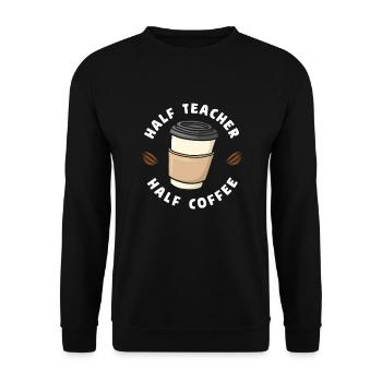 Funny Teacher Teacher Gift - Unisex Sweatshirt - black - Front - Alina (178cm) & Michal (187cm)