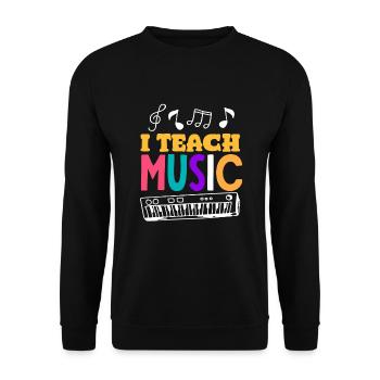 Funny Teacher Teacher Gift - Unisex Sweatshirt - black - Front - Alina (178cm) & Michal (187cm)
