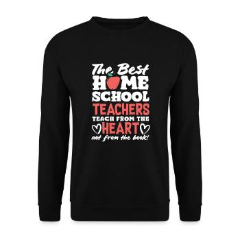 Funny Teacher Teacher Gift - Unisex Sweatshirt - black - Front - Alina (178cm) & Michal (187cm)