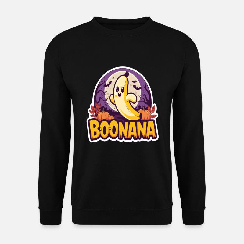Halloween Boonana Halloween Ghost - Unisex Sweatshirt - black