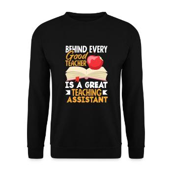 Funny Teacher Teacher Gift - Unisex Sweatshirt - black - Front - Alina (178cm) & Michal (187cm)