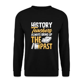 Funny Teacher Teacher Gift - Unisex Sweatshirt - black - Front - Alina (178cm) & Michal (187cm)