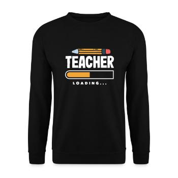 Funny Teacher Teacher Gift - Unisex Sweatshirt - black - Front - Alina (178cm) & Michal (187cm)