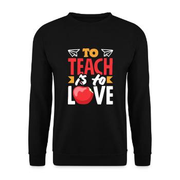 Funny Teacher Teacher Gift - Unisex Sweatshirt - black - Front - Alina (178cm) & Michal (187cm)