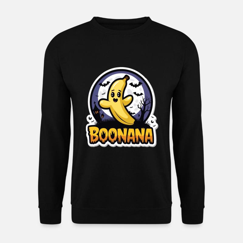 Halloween Boonana Halloween Ghost - Unisex Sweatshirt - black