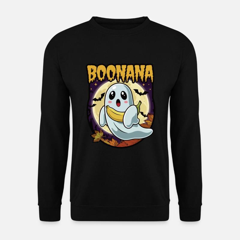 Halloween Boonana Halloween Ghost - Unisex Sweatshirt - black