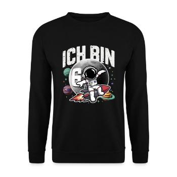 6th Birthday Boys 6 Years Astronaut Birthday - Unisex Sweatshirt - black - Front - Alina (178cm) & Michal (187cm)