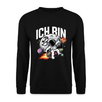 8e anniversaire garçons 8 ans anniversaire astronaute - Sweat-shirt Unisexe - noir - Devant - Alina (178cm) & Michal (187cm)