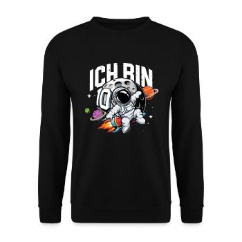 10th Birthday Boys Astronaut Birthday - Unisex Sweatshirt - black - Front - Alina (178cm) & Michal (187cm)