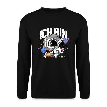 10th Birthday Boys Astronaut Birthday - Unisex Sweatshirt - black - Front - Alina (178cm) & Michal (187cm)
