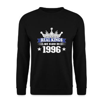 Cadeau d’anniversaire 1996 Millésime 1996 - Sweat-shirt Unisexe - noir - Devant - Alina (178cm) & Michal (187cm)