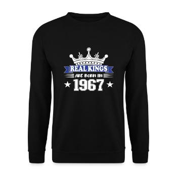 Birthday Gift 1967 Vintage 1967 - Unisex Sweatshirt - black - Front - Alina (178cm) & Michal (187cm)