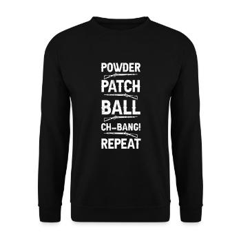 Vorderlader Muzzleloader Muzzle Loading - Unisex Pullover - Schwarz - Vorne - Alina (178cm) & Michal (187cm)