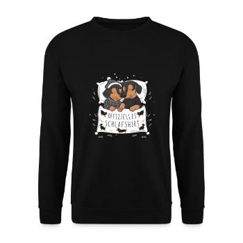 Chemise de nuit officielle Couple de teckels mignons - Sweat-shirt Unisexe - noir - Devant - Alina (178cm) & Michal (187cm)
