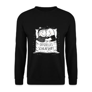 Chemise de nuit officielle Sweet Dino Couple - Sweat-shirt Unisexe - noir - Devant - Alina (178cm) & Michal (187cm)
