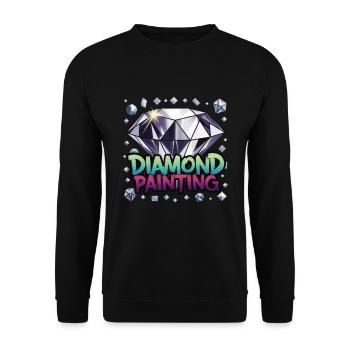 Diamond Painting Diamond Painter - Unisex Pullover - Schwarz - Vorne - Alina (178cm) & Michal (187cm)