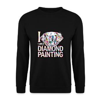 Diamond Painting Diamond Painter - Unisex Pullover - Schwarz - Vorne - Alina (178cm) & Michal (187cm)