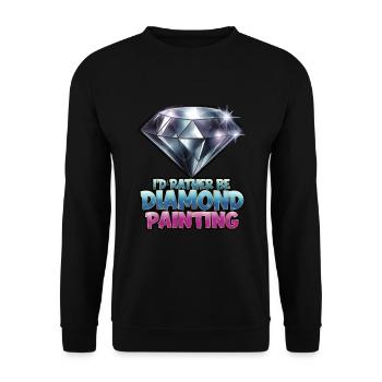 Diamond Painting Diamond Painter - Unisex Pullover - Schwarz - Vorne - Alina (178cm) & Michal (187cm)