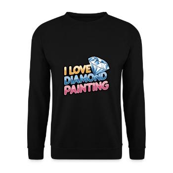 Diamond Painting Diamond Painter - Unisex Pullover - Schwarz - Vorne - Alina (178cm) & Michal (187cm)