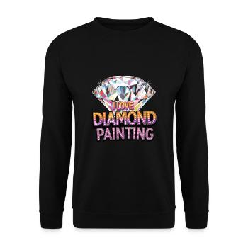 Diamond Painting Diamond Painter - Unisex Pullover - Schwarz - Vorne - Alina (178cm) & Michal (187cm)