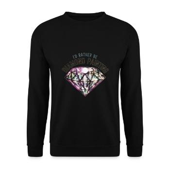 Diamond Painting Diamond Painter - Unisex Pullover - Schwarz - Vorne - Alina (178cm) & Michal (187cm)