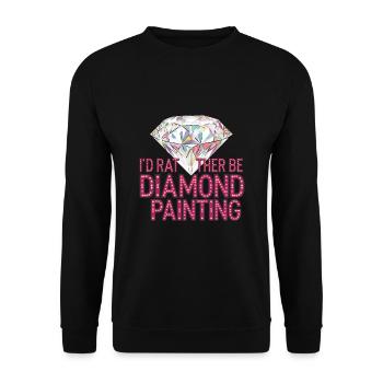 Diamond Painting Diamond Painter - Unisex Pullover - Schwarz - Vorne - Alina (178cm) & Michal (187cm)