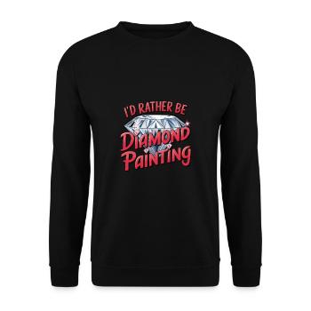 Diamond Painting Diamond Painter - Unisex Pullover - Schwarz - Vorne - Alina (178cm) & Michal (187cm)