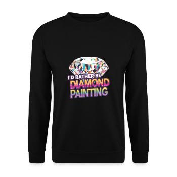 Diamond Painting Diamond Painter - Unisex Pullover - Schwarz - Vorne - Alina (178cm) & Michal (187cm)