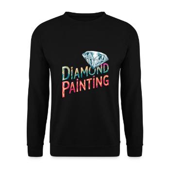Diamond Painting Diamond Painter - Unisex Pullover - Schwarz - Vorne - Alina (178cm) & Michal (187cm)