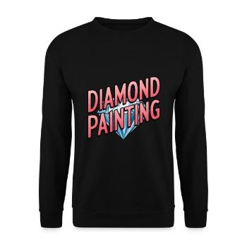 Diamond Painting Diamond Painter - Unisex Pullover - Schwarz - Vorne - Alina (178cm) & Michal (187cm)