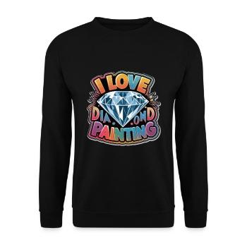 Diamond Painting Diamond Painter - Unisex Pullover - Schwarz - Vorne - Alina (178cm) & Michal (187cm)