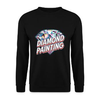 Diamond Painting Diamond Painter - Unisex Pullover - Schwarz - Vorne - Alina (178cm) & Michal (187cm)
