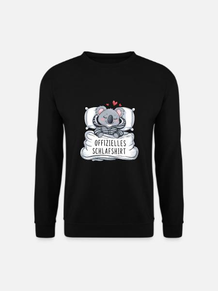 Official Sweet Koala Sleep Shirt - Unisex Sweatshirt - black