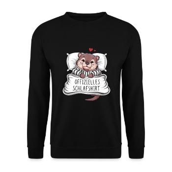Official Sweet Koala Sleep Shirt - Unisex Sweatshirt - black - Front - Alina (178cm) & Michal (187cm)