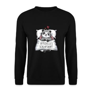 Chemise de nuit officielle Cute Panda - Sweat-shirt Unisexe - noir - Devant - Alina (178cm) & Michal (187cm)