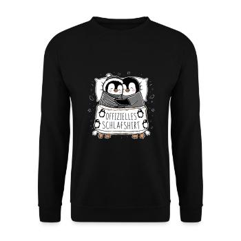 Chemise de nuit officielle Sweet Penguin Couple - Sweat-shirt Unisexe - noir - Devant - Alina (178cm) & Michal (187cm)