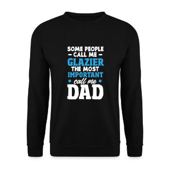 Glaser Geschenk - Unisex Pullover - Schwarz - Vorne - Alina (178cm) & Michal (187cm)