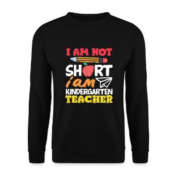 Funny Teacher Teacher Gift - Unisex Sweatshirt - black - Front - Alina (178cm) & Michal (187cm)