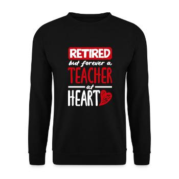 Funny Teacher Teacher Gift - Unisex Sweatshirt - black - Front - Alina (178cm) & Michal (187cm)
