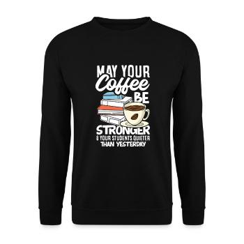 Funny Teacher Teacher Gift - Unisex Sweatshirt - black - Front - Alina (178cm) & Michal (187cm)