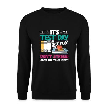 Funny Teacher Teacher Gift - Unisex Sweatshirt - black - Front - Alina (178cm) & Michal (187cm)
