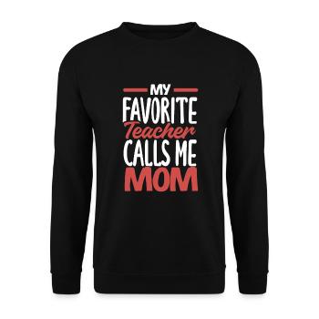 Funny Teacher Teacher Gift - Unisex Sweatshirt - black - Front - Alina (178cm) & Michal (187cm)