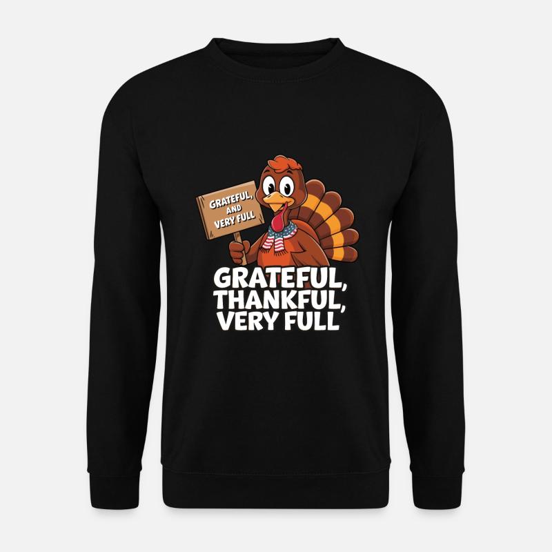 Lustiger Thanksgiving Truthahn - Unisex Pullover - Schwarz