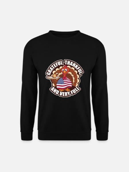 Lustiger Thanksgiving Truthahn - Unisex Pullover - Schwarz