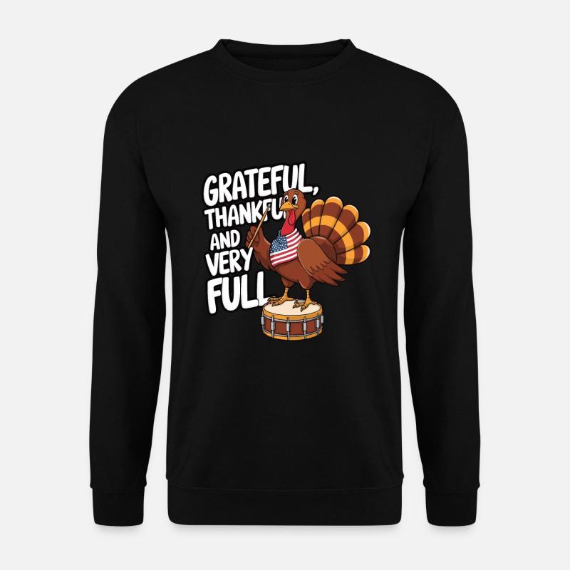 Lustiger Thanksgiving Truthahn - Unisex Pullover - Schwarz
