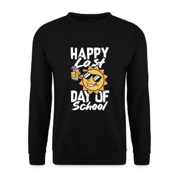 Lustiges Lehrer Lehrerinnen Geschenk - Unisex Pullover - Schwarz - Vorne - Alina (178cm) & Michal (187cm)