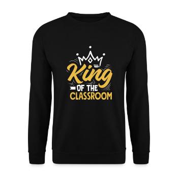 Lustiges Lehrer Lehrerinnen Geschenk - Unisex Pullover - Schwarz - Vorne - Alina (178cm) & Michal (187cm)