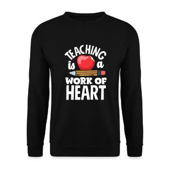 Lustiges Lehrer Lehrerinnen Geschenk - Unisex Pullover - Schwarz - Vorne - Alina (178cm) & Michal (187cm)