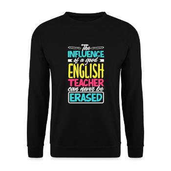 Funny Teacher Teacher Gift - Unisex Sweatshirt - black - Front - Alina (178cm) & Michal (187cm)